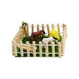 1/12 Play Dollhouse Farm Animal Toys Horse Stable Playset Toys with Fence Toy Figures for Boys and Girls Ages 5-12 Years