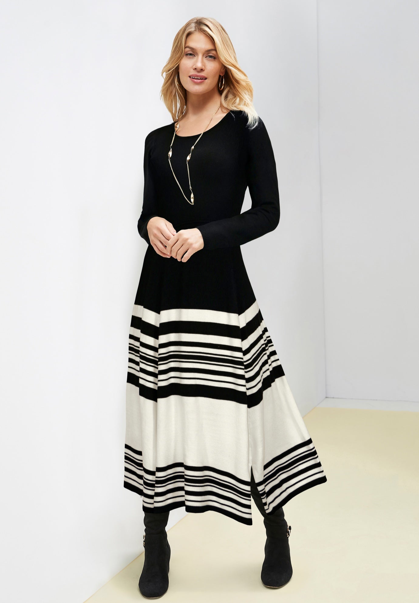 rails anita dress black ivory Rails Women's Anita Dress, Black Ivory, l at Amazon Women's Clothing store