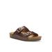 Women's Cambridge Doble Strap Slide Sandal by Eastland in Walnut (Size 10 M)