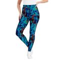 Plus Size Women's Classic Ankle Legging by June+Vie in Blue Soft Tie Dye (Size 22/24)