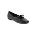 Wide Width Women's The Emili Ballet Flat by Comfortview in Black (Size 8 W)