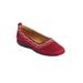 Extra Wide Width Women's The Kellan Flat by Comfortview in Rich Burgundy (Size 9 WW)