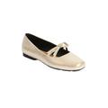Extra Wide Width Women's The Emili Ballet Flat by Comfortview in Gold (Size 8 1/2 WW)