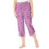 Plus Size Women's Lounge Capri by Catherines in Raspberry Hearts (Size L)