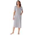 Plus Size Women's Ribbed Sleepshirt by Woman Within in Heather Grey (Size 6X)