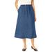 Plus Size Women's 7-Day Mockfly Skirt by Woman Within in Medium Stonewash (Size 38 W)