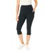 Plus Size Women's Pocket Capri Legging by Woman Within in Heather Charcoal (Size 4X)