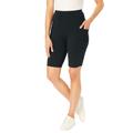 Plus Size Women's Pocket Bike Short by Woman Within in Heather Charcoal (Size 3X)