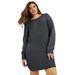 Plus Size Women's Touch of Cashmere Boatneck Sweater by June+Vie in Dark Charcoal (Size 14/16)