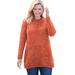Plus Size Women's Chenille Crewneck Sweater by Woman Within in Pumpkin (Size M) Pullover