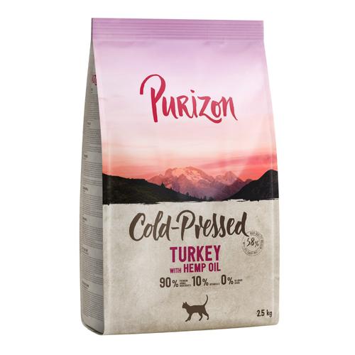 2x 2,5kg Purizon Coldpressed Sparpaket Pute mit Hanföl Katzenfutter trocken