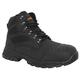 Worktough - Heeley Black Nubuck Safety Boots For Men - Heat Resistant Outsole - SRA Slip Resistant - Steel Toe Cap & Composite Midsole - Size 8