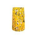Emilio Pucci Yellow 'verbania' Floral Print Pleated Crepe Skirt Size XXS
