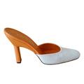 Prada Sabot linen and leather mules Size 37.5