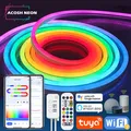 TUYA-Bande lumineuse néon LED en silicone ULlumineuse avec musique bande de chasse Dreamcolor