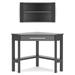 Signature Design by Ashley Otaska Home Office Corner Desk w/ Bookcase Wood in Black/Brown | 30 H x 71 W x 28 D in | Wayfair H206H1