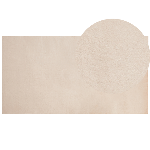 Teppich aus Kaninchenpelz Beige Künstlicher Polyesterpelz 80 x 150 cm weicher zotteliger Hochflorteppich