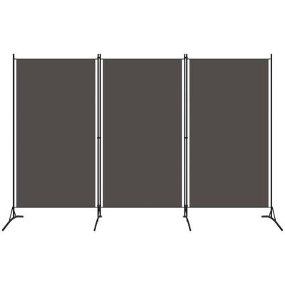 3-tlg. Paravent Raumteiler Sichtschutz für Balkon, Garten Anthrazit 260x180 cm DE65759 Image