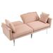 Ivy Bronx 2-Seater Sleeper Sofa Velvet in Pink | 30.31 H x 64.57 W x 31.5 D in | Wayfair B18A648E116A4A56975068EA223056F5