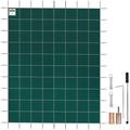 Copertura di Sicurezza per Piscina in Verde da 18x42 Piedi, Telo di Copertura per Piscina