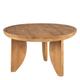 Table basse ronde en bois massif D84cm bois clair