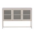 Buffet bas industriel en acier 120cm beige