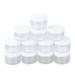 Plastic jars 12 Pcs Empty Clear Plastic Clay Storage Favor Jars Wide-mouth Plastic Refillable Containers with Lids for Crafts Cosmetics Lotions