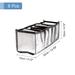 6pcs Wardrobe Clothes Organizer 7Grids Underpants Compartment Storage - 12.59" x 4.72" x 4.72"