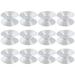 BESTONZON 12pcs Clear Suction Cup Clips Multipurpose Silicone Suckers for Cables Suction Cup Cable Holders