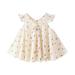 ZRBYWB Baby Girls Dress Toddler Girl Dress Short Sleeve Dress Floral Bow Dress Princess Dress Floral Dresses Girl Sundress Baby Girl Clothes