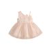 Sunisery Toddler Baby Girls Princess Dress One Shoulder Sleeveless Bow Front Lace Dress Tutu Gown Dress Outfit Orange 6-9 Months