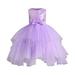 ZRBYWB Toddler Girls Dress Beaded Sequin Lace Bow Tutu Dress Princess Dress Party Wedding Prom Outfits Baby Girl Clothes