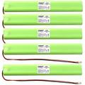 HQRP 5-Pack Emergency Exit Light Battery Compatible with Unitech BBAT0043A Lithonia ELB-B003 ELB-B004 BAT9.6V700 AA700MAH AA900MAH 9.6v 700mAh Ni-CD BBATOO43A