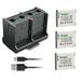 Kastar 3-Pack Battery and Quadruple Charger Compatible with Pentax D-Li92 Megazoom X70 Optio WG-1 Optio WG-1 GPS Optio WG-2 Optio WG-2 GPS Optio WG-3 Optio WG-3 GPS Optio WG-4 Optio WG-5 GPS