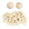 100pcs Wooden Beads 25mm Natural Round Wood Bead Unfinished Craft Loose Beads for DIY Jewellery Making Wall Hanging Craft and DIY Painting Home Decorations