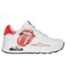 Skechers Women's Rolling Stones: Uno - Rolling Stones Single Sneaker | Size 9.5 | White/Red | Synthetic/Textile