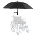QULACO Universal Sun Shade Rain Cover, Electric Wheelchair Umbrella Canopy Awning, UV Resistant Protection, Umbrella Chair Clamp Umbrella Stand for Most Wheelchairs