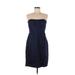 J.Crew Cocktail Dress - Sheath: Blue Print Dresses - Women's Size 8