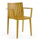 Ezra Polypropylene Arm Chair In Mustard