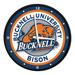 Navy Bucknell Bison Modern Disc Wall Clock