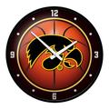 Orange Iowa Hawkeyes Basketball Modern Disc Wall Clock