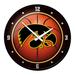 Orange Iowa Hawkeyes Basketball Modern Disc Wall Clock