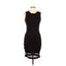 French Connection Casual Dress Crew Neck Sleeveless: Black Print Dresses - Women's Size 8