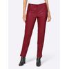 Lederhose HEINE, Damen, Gr. 36, Normalgrößen, rot (kirsche), 100% Lammnappaleder, unifarben, lang, Hosen