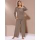 Schlafanzug WÄSCHEPUR Gr. 40/42, grau (taupe) Damen Homewear-Sets Pyjamas