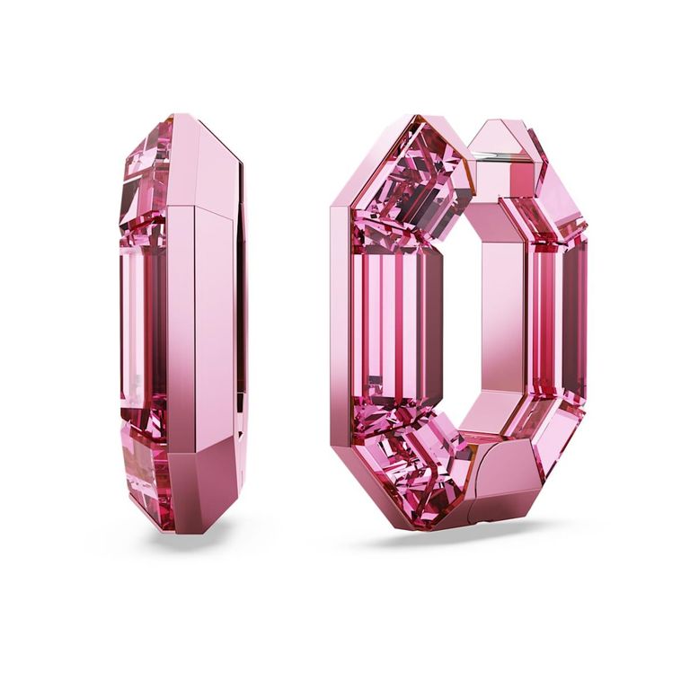 Lucent Hoop Earrings - Pink - Swarovski Earrings
