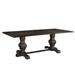 Tyler 88 Inch Classic Rectangular Dining Table, Rubberwood, Charcoal Gray