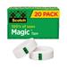 Scotch Magic Tape Value Pack 1 Core 0.75 x 83.33 ft Clear 20/Pack (810K20)