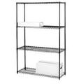 Starter Shelving Unit- 4 Shelves-4 Posts- 36in.x18in.x72in.- Black