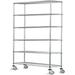 24 Deep x 24 Wide x 92 High 6 Tier Gray Wire Shelf Truck with 1200 lb Capacity